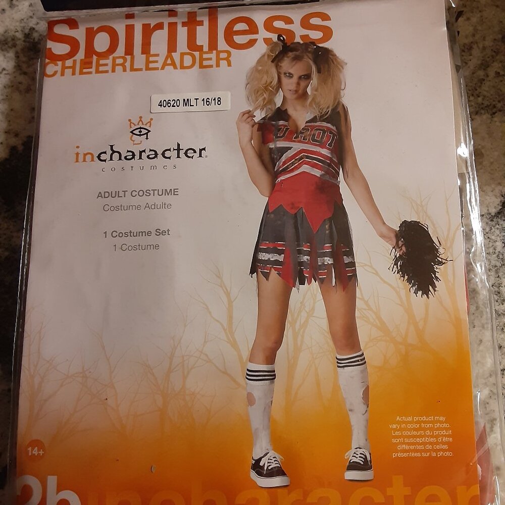 Zombie Cheerleader Costume, Sz XL